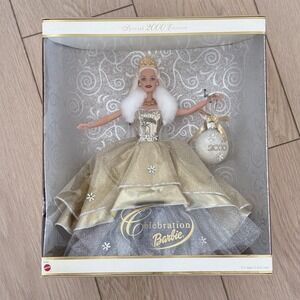 Mattel Barbie Celebration Special Edition Gold Dress Holiday Doll 2000 12in